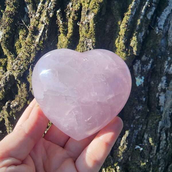 Lavender-Rose Quartz Heart