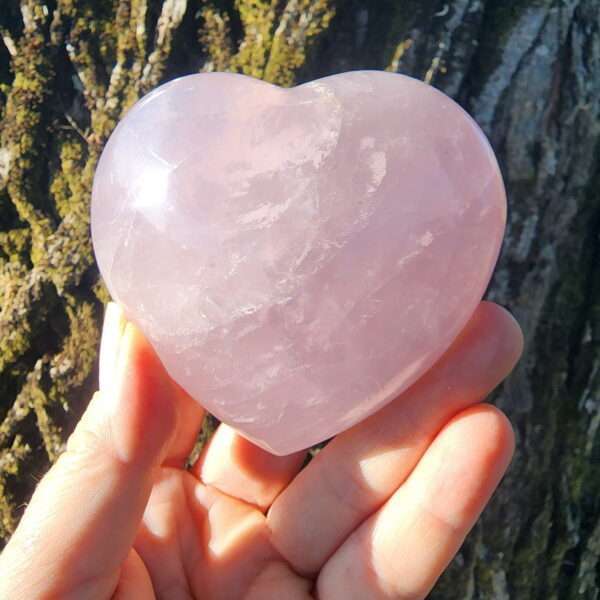 Lavender-Rose Quartz Heart