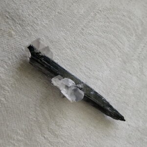 Stibnite with Calcite Wand
