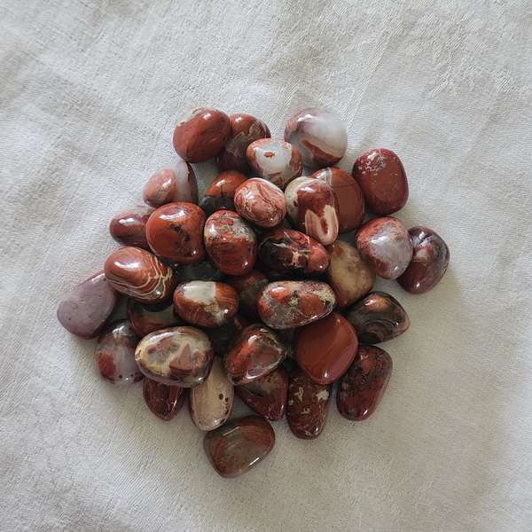 Diaspro Arboreo In Pietre Tumbled (20-25mm) Confezione Da 5 Cristalli Curativi E Da Collezione