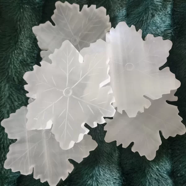 Selenite Snowflake Plate