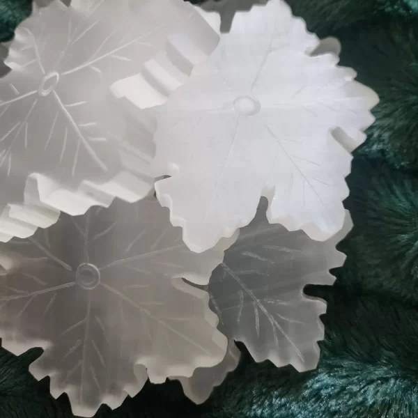 Selenite Snowflake Plate