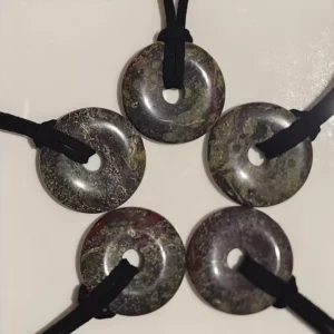 Dragon Blood 30mm Donut Necklace