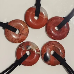 Red Jasper 30mm Donut Necklace