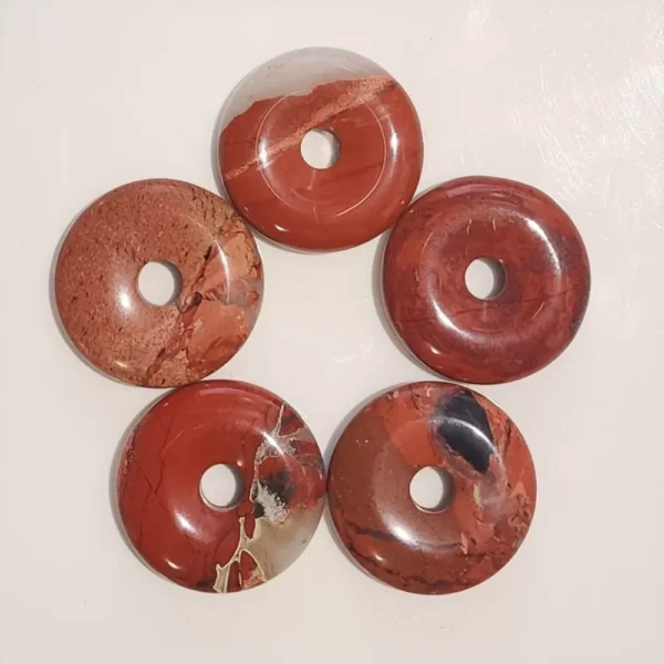 Red Jasper 30mm Donut Necklace